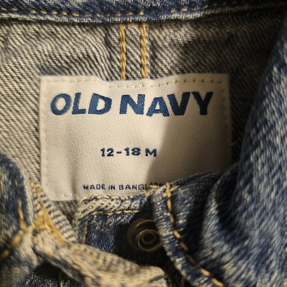 Old Navy Kids Classic Blue Denim Jacket Classic Boho Fall 12-18M - Picture 4 of 4